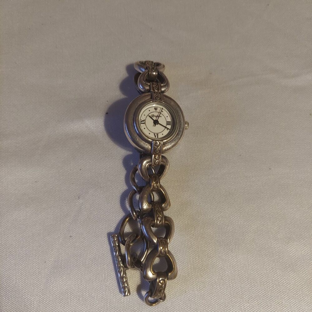 Brighton Watch Toggle Clasp Silvertone Need Battery